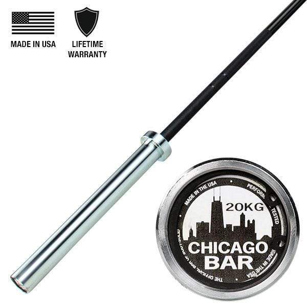 Body-Solid Chicago Olympic Bar, Unconditional Warranty Professional Weight Lifting Equipment - The Home Fitness Corp