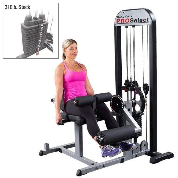 Body-Solid Pro Select Leg Extension Curl Machine 310lb. Stack Leg Machine Training - The Home Fitness Corp