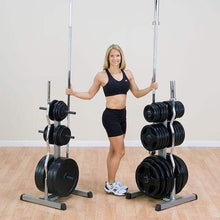 Load image into Gallery viewer, Body-Solid Standard Plate Tree &amp; Bar Holder Storage Rack - The Home Fitness Corp
