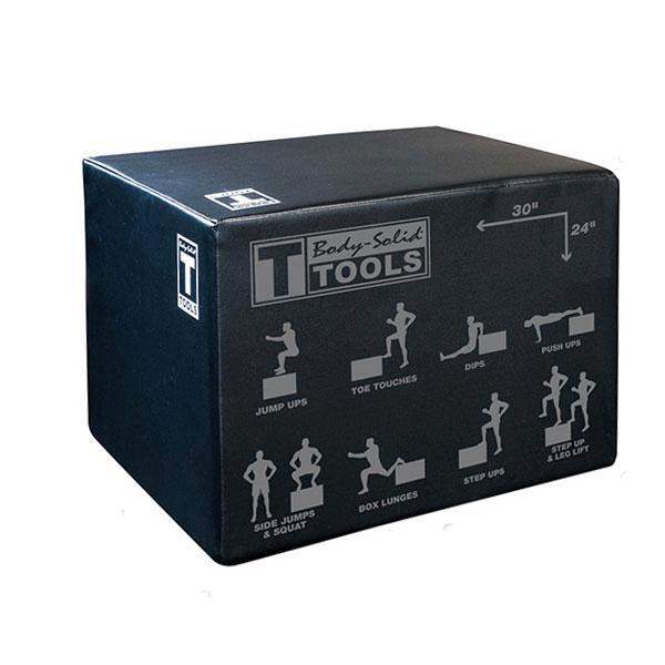 Body-Solid Tools 3-Way Soft Plyo Box 20in, 24in, 30in Cross Fit Training - The Home Fitness Corp