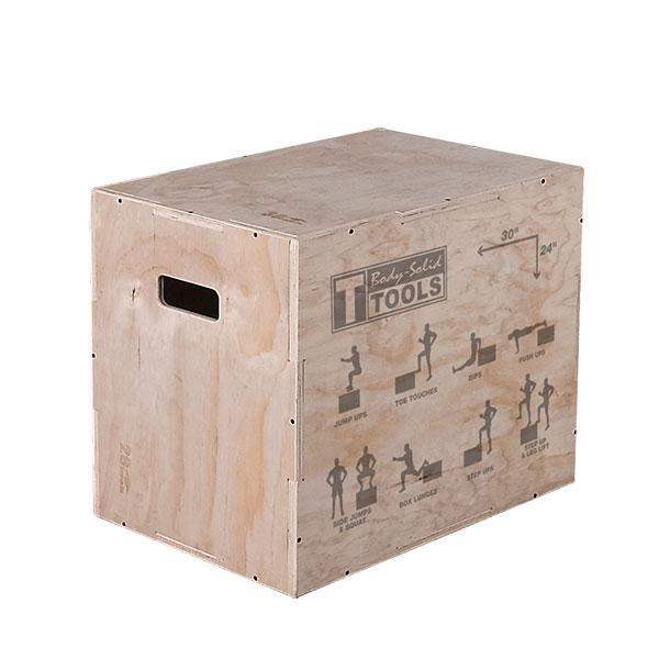 Body-Solid Tools 3-Way Wood Plyo Box 20in, 24in, 30in Cross Fit Training - The Home Fitness Corp