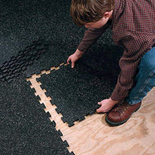 Load image into Gallery viewer, Body-Solid Tools Interlocking Rubber Flooring 4 Pack, Grey Speck - The Home Fitness Corp
