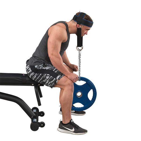 Body Solid Tools Nylon Head Harness Training Weight Lifting Supports The Home Fitness Corp