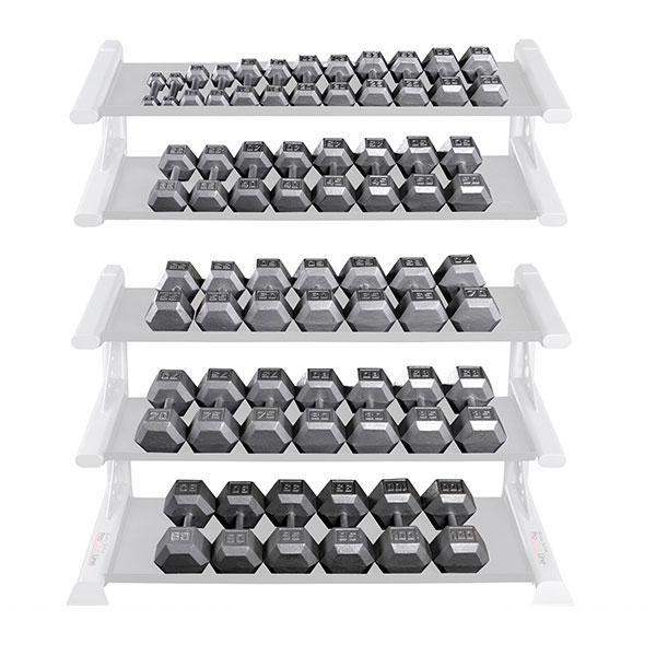Cast Iron Hex Dumbbell Sets Weight from 5 to 100 Solid Steel - The Home Fitness Corp