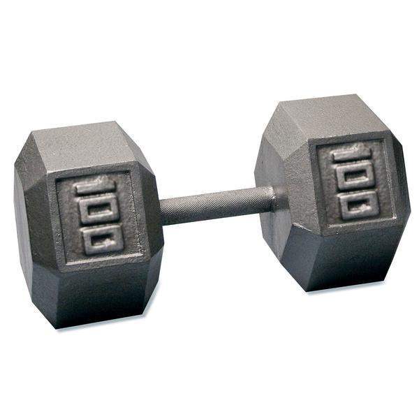 Cast Iron Hex Dumbbells Sizes from 1-100 Pounds Weight Set Solid Steel - The Home Fitness Corp