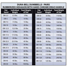 Load image into Gallery viewer, Hampton 5-50 lb. Urethane DuraBell Dumbbell Set 20 Weight Set - The Home Fitness Corp
