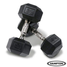 Load image into Gallery viewer, Hampton 5-50 lb. Urethane DuraBell Dumbbell Set with Rack 20 Weight Set - The Home Fitness Corp
