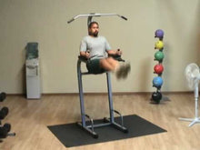 Load and play video in Gallery viewer, Powerline Vertical Knee Raise with Pull Up Abdominal Back Trainer
