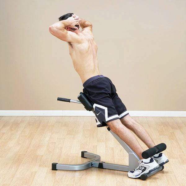 Powerline Back Hyperextension Back Bench Trainer - The Home Fitness Corp