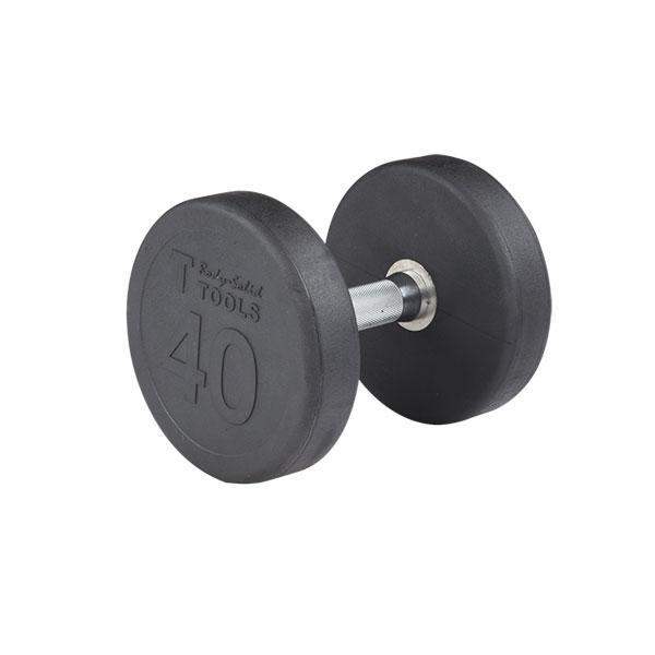 Premium Round Rubber Dumbbells 5 to 100 Pounds individual Weights - The Home Fitness Corp