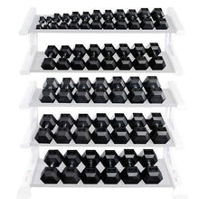 Load image into Gallery viewer, Rubber Coated Hex Dumbbell Sets Weight Set 5lbs to 120lbs - The Home Fitness Corp
