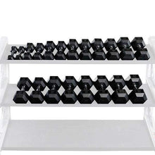 Load image into Gallery viewer, RUGGED 5-50 lb. Rubber Dumbbell Set 20 Weight Set - The Home Fitness Corp
