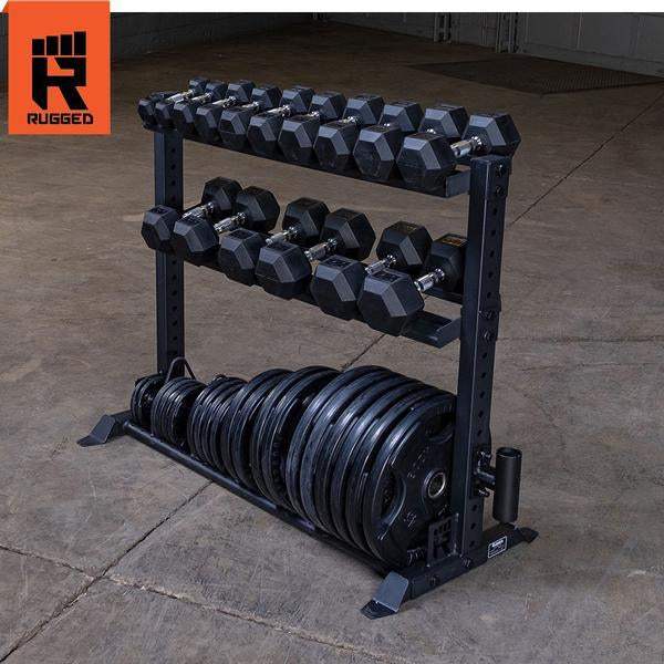 Rugged Combination Weight Plate Dumbbell Storage Rack The Home Fitness Corp