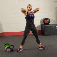 Load image into Gallery viewer, Vinyl Dipped Kettlebell Sets Color Coded Weight Sets 5-50 Pounds - The Home Fitness Corp
