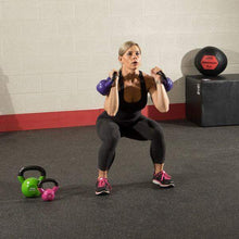 Load image into Gallery viewer, Vinyl Dipped Kettlebell Sets Color Coded Weight Sets 5-50 Pounds - The Home Fitness Corp
